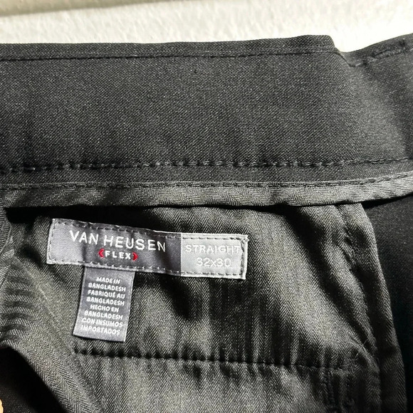 Van Heusen Flex Men Black Dress Pants Straight Size 32x30.‎ - Picture 5 of 6